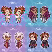 The Arcana charms and stickers