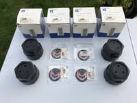 Image 1 of NOS GM 1982-1992 Firebird Trans Am GTA Center Cap Set + Red & Black Bird Emblems 