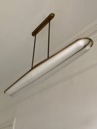 Image 5 of Italian Pendant Light with Moulded Acrylic Shade, 1950s
