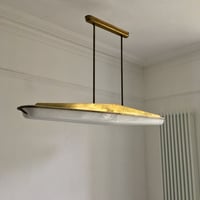 Image 2 of Italian Pendant Light with Moulded Acrylic Shade, 1950s