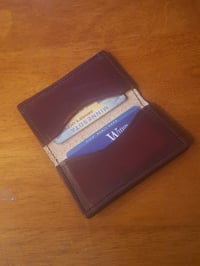 Image 1 of Minimalist folding wallet #21 in ox blood red