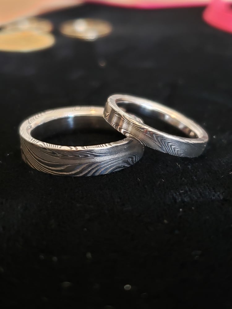 Image of Damascus Steel Rings