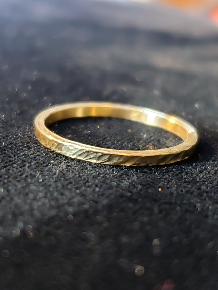 Image of Hammered Gold Ring