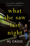 What She Saw Last Night - UK paperback edition signed by the author