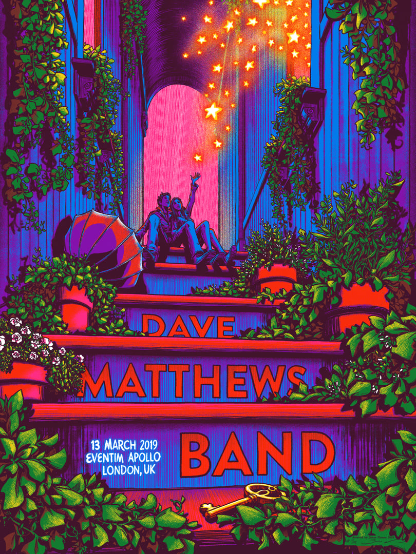 DMB 2018 Charlottesville N2 James Flames popular Poster