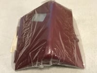 Image 2 of Camaro IROC-Z Trans Am LH Driver Rear Seat Belt Cover Carmine Red 1989 ONLY NOS GM 10085089 
