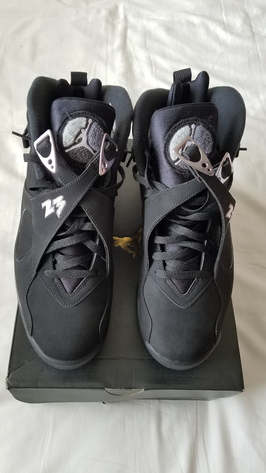 Black and clearance silver jordan 8