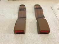 Image 3 of NOS Camaro, Firebird, & Trans Am Med Beechwood Rear Belt Buckle Pair 1988 - 1991 Only New GM 