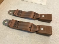 Image 5 of NOS Camaro, Firebird, & Trans Am Med Beechwood Rear Belt Buckle Pair 1988 - 1991 Only New GM 