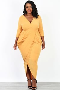 Image 1 of Mustard Maxi Dress Plus