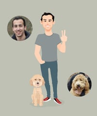 Image 3 of 1 people and pet custom portrait