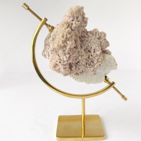 Image of Lepidolite no.11 Sea Siren Collection Brass Pairing