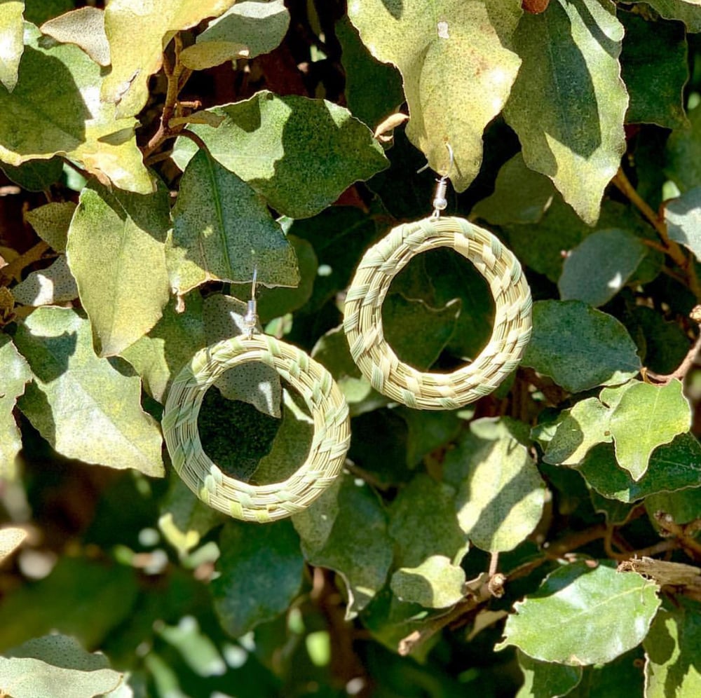 Image of “Lucyle’s” Sweetgrass Hoop Earrings 