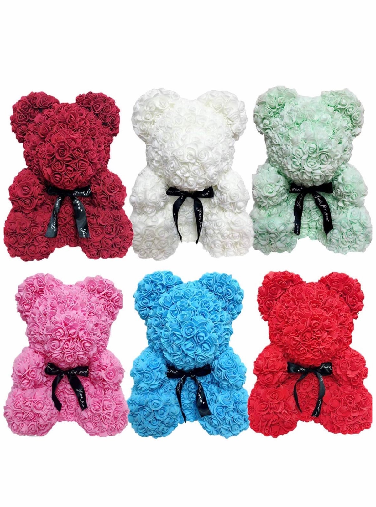Image of rose teddy bears