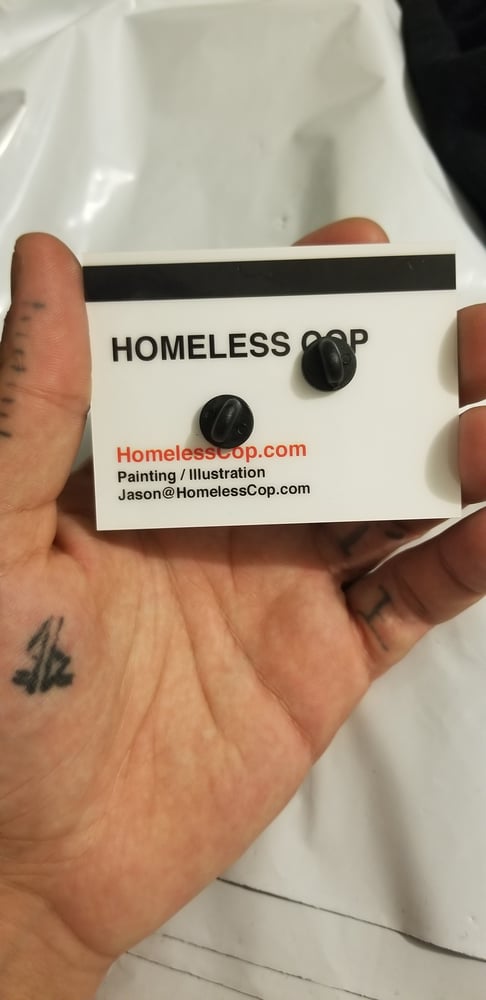 Image of Homeless cop KOTD 1s pin