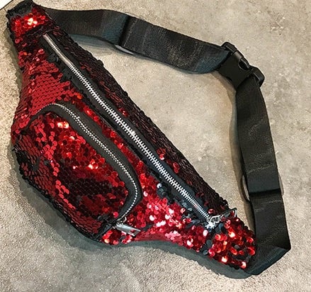 glitter fanny pack
