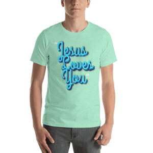 Image of Jesus Loves you Mint T-Shirt