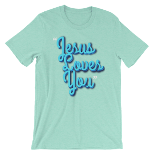 Image of Jesus Loves you Mint T-Shirt