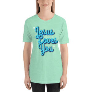 Image of Jesus Loves you Mint T-Shirt