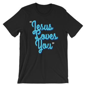 Image of Jesus Loves you Black T-Shirt