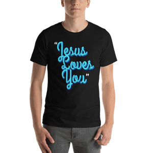 Image of Jesus Loves you Black T-Shirt