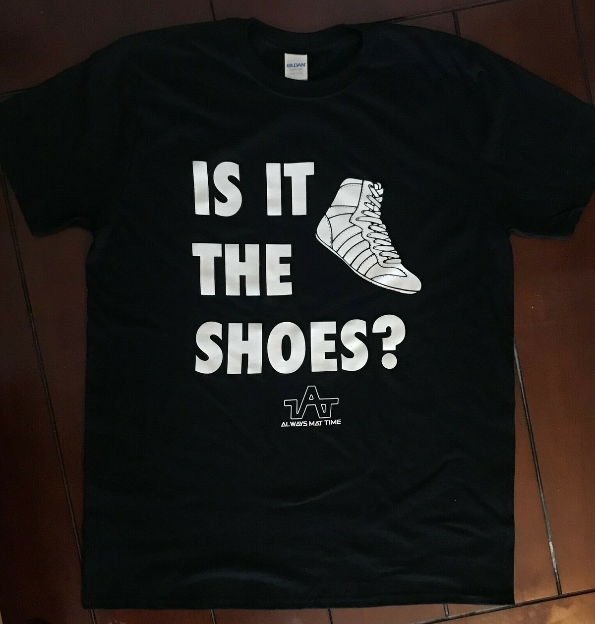 Image of "Is It The Shoes?" Adult T-Shirt