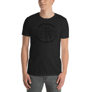 Image of Only Jesus Black on Black T-Shirt