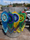 Huichol Leather Back Earrings