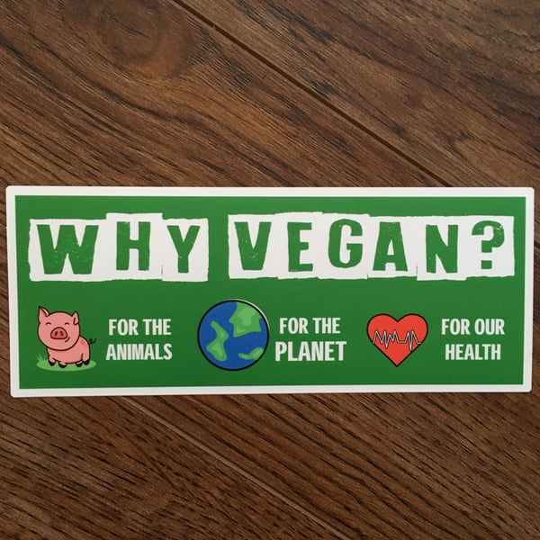 Image of Go vegan bumper sticker