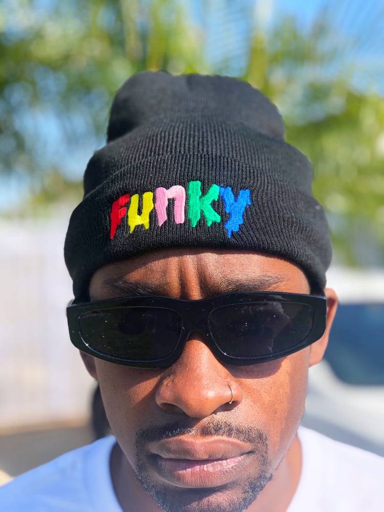 Funky top beanie hats