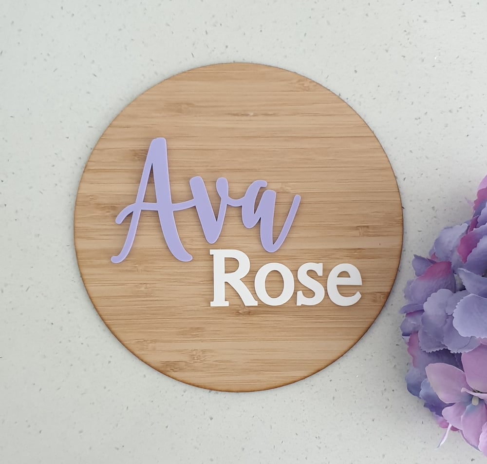 Bamboo name plaque girls / Petite Decor