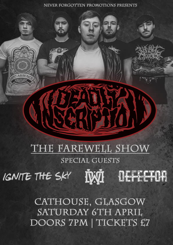 Image of Deadly Inscription Farewell Show Cathouse Ticket