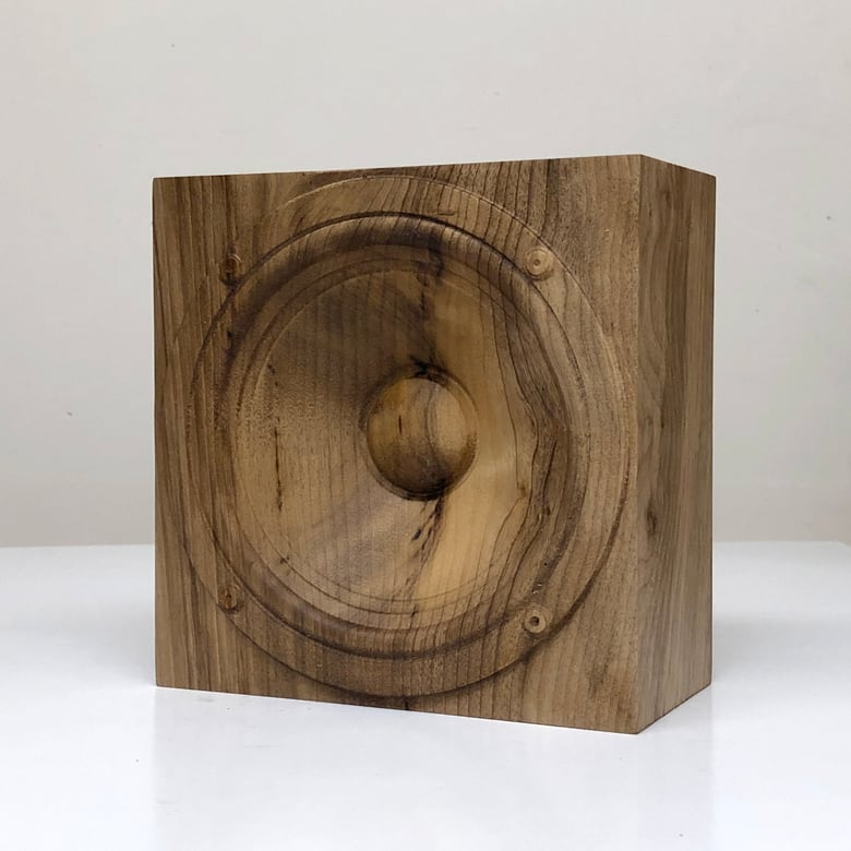 Image of Wooden speaker sculpture, "Myrtle 1"