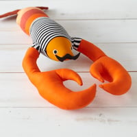 Image 1 of Handmade Toy Lobster With His Striped T Shirt