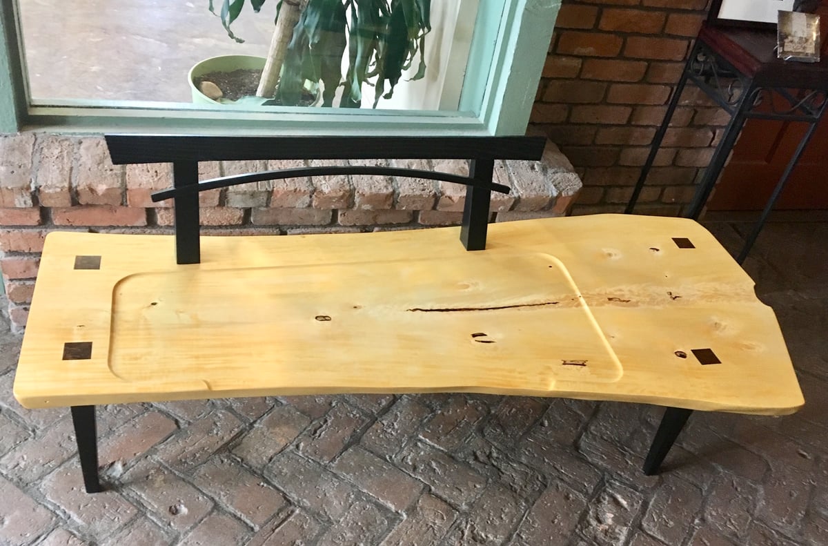 Custom Handmade Buckeye Bench by Gregory Dean | Healthy Rhythm Art Gallery