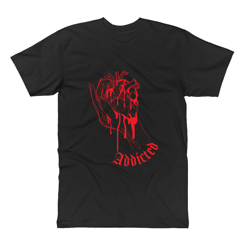 Image of Addicted | Heart 2 Black T-Shirt