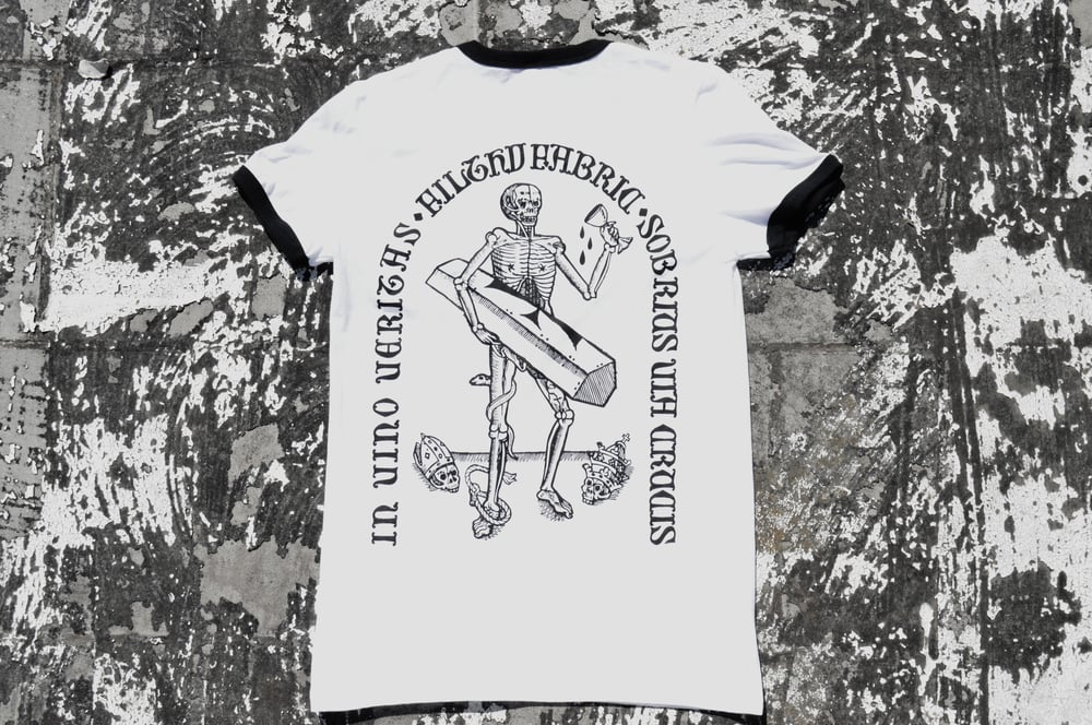 In Vino Veritas White Ringer T-Shirt