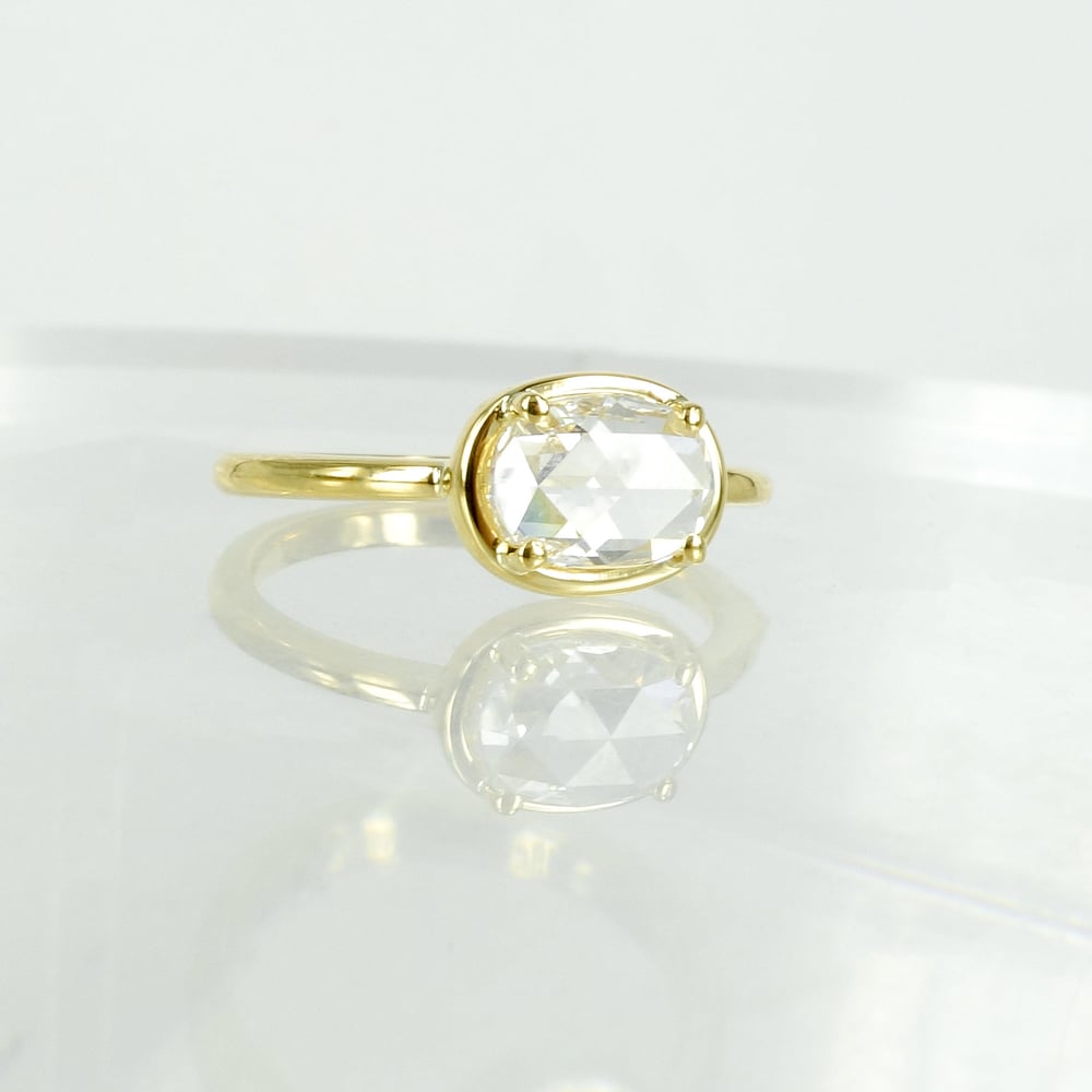 Image of  Contemporary rose cut diamond engagement ring - PJ5675
