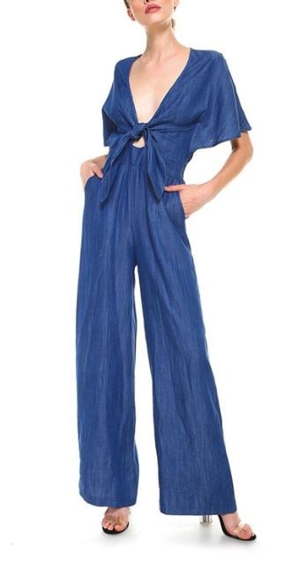 70s denim jumpsuit