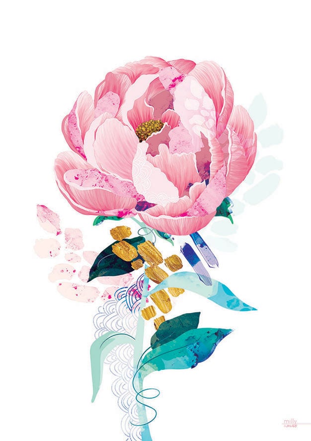 Pink Peony - Art Print