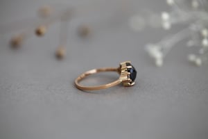 Image of NEW Rose gold,  cut black diamond ring IOW102