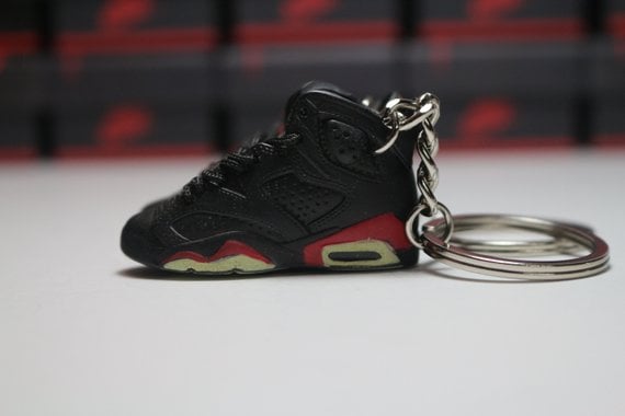 Image of  AJ 6 "Infrared" - Handmade 3D Sneaker Keychains