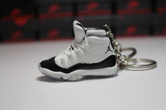 Image of AJ 11 "Concord" - Handmade 3D Sneaker Keychains 