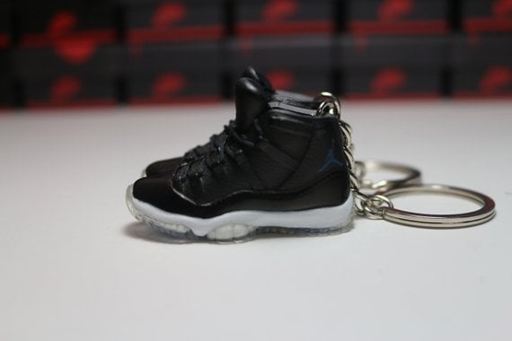 Image of AJ 11 "Space Jam" -Handmade 3D Sneaker Keychains