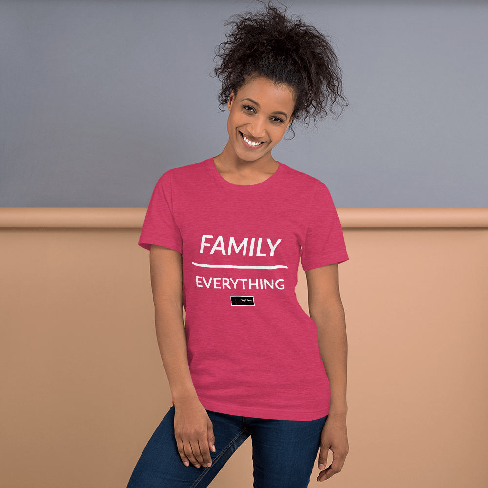Image of FAMILY Over EVERYTHING T-Shirt Raspberry