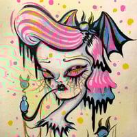 Image 1 of ‘Melodia Dreams of Bats” print