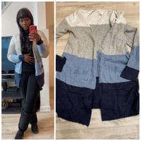 Colorblock cardigan fit SMLXL