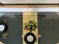 Image 4 of Black & Gold dining table with 6 chairs