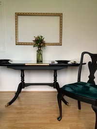 Image 3 of Black & Gold dining table with 6 chairs