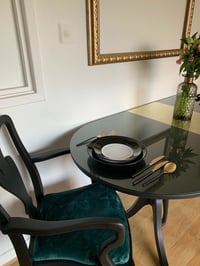 Image 5 of Black & Gold dining table with 6 chairs